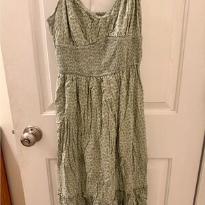 Hollister Olive Green Floral Dress